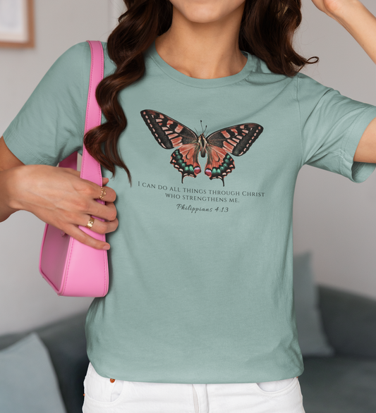 Red Butterfly Verse Phil. 4:13