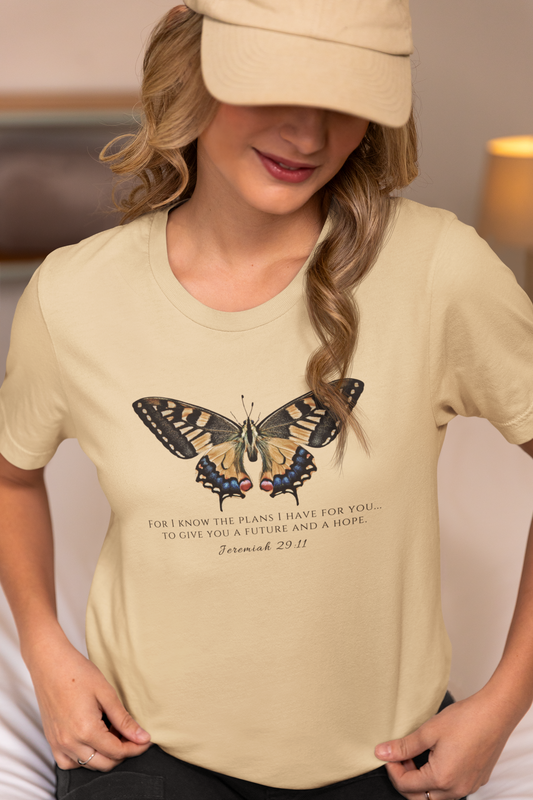 Orange & Blue Butterfly Verse Jer. 29:11