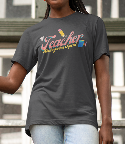 Kinder Teacher Squad Pink Short Sleeve Tee