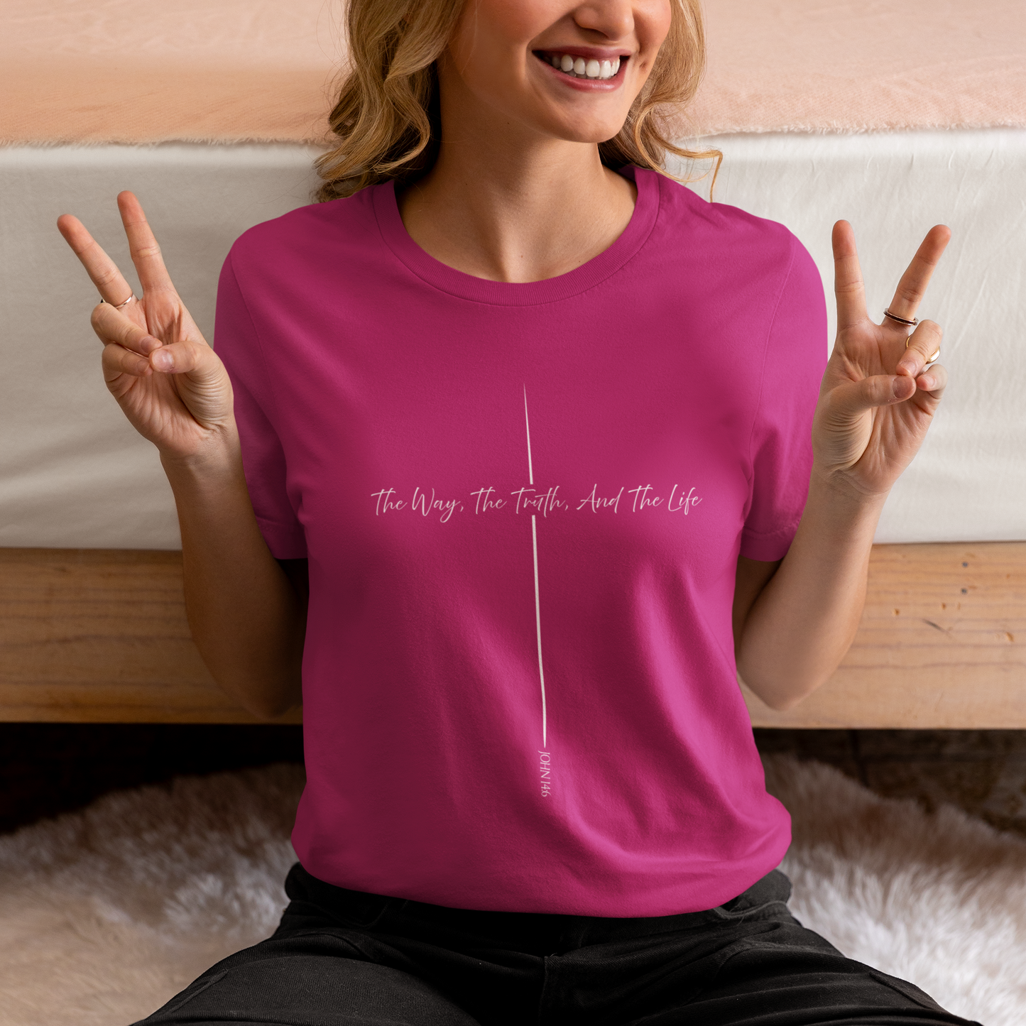 John 14:6 Way Truth Life Script Shirt