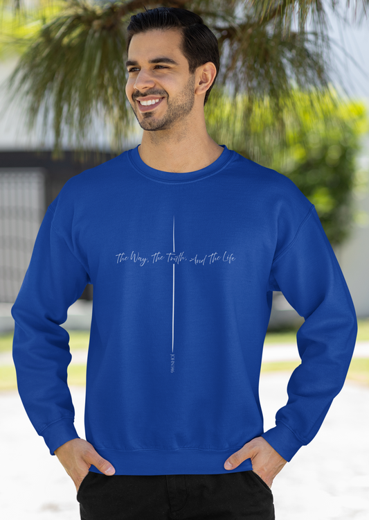 John 14:6 Way, Truth, Life Script Sweatshirt