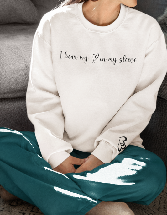 Custom I Bear My Heart on My Sleeve Print Style 2 Sweatshirt