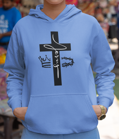 Jesus Cross & Crown Hoodie
