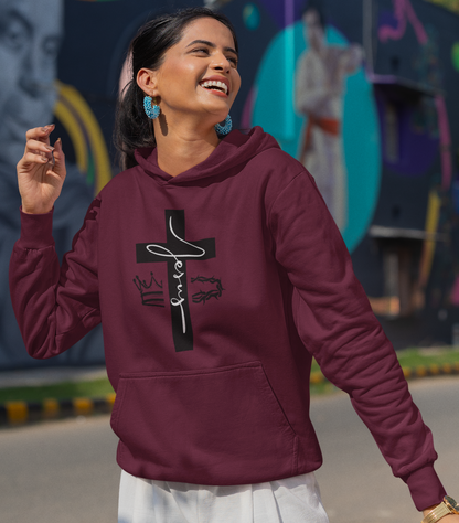 Jesus Cross & Crown Hoodie