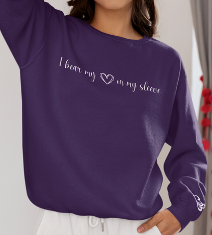 Custom I Bear My Heart on My Sleeve Print Style 3 Sweatshirt