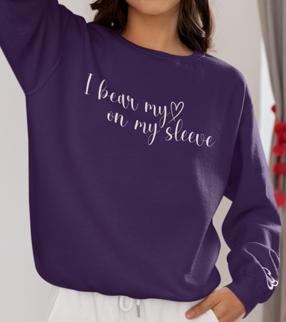 Custom I Bear My Heart on My Sleeve Print Style 1 Sweatshirt