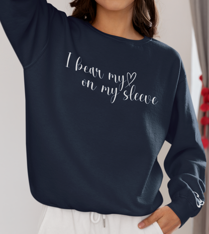 Custom I Bear My Heart on My Sleeve Print Style 1 Sweatshirt