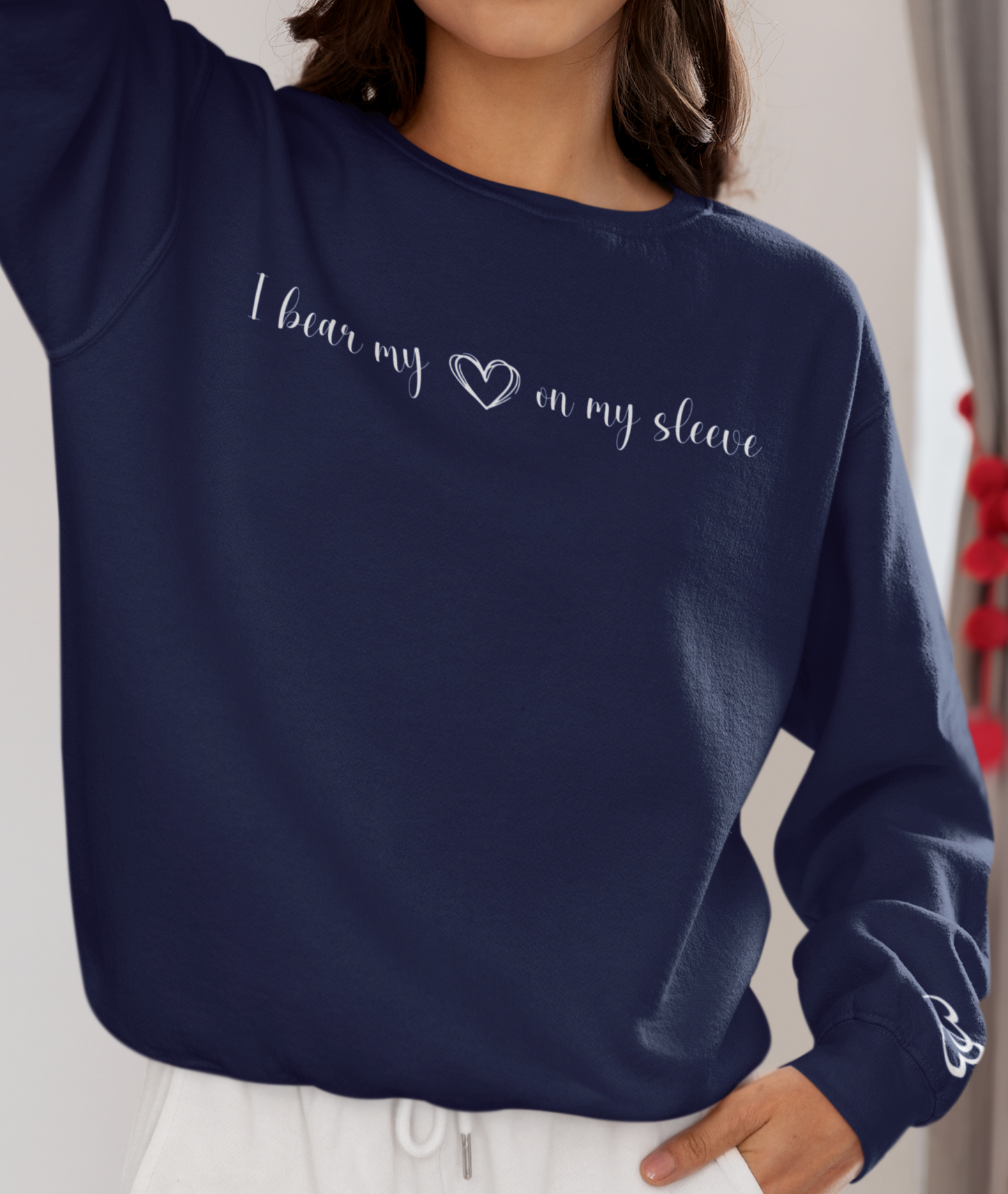 Custom I Bear My Heart on My Sleeve Print Style 3 Sweatshirt