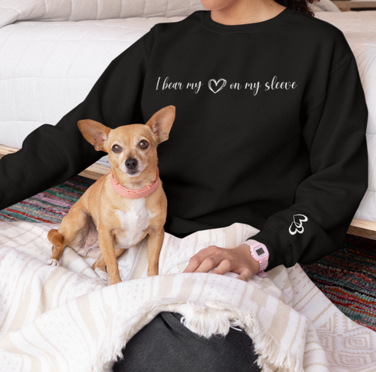 Custom I Bear My Heart on My Sleeve Print Style 3 Sweatshirt