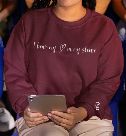 Custom I Bear My Heart on My Sleeve Print Style 2 Sweatshirt