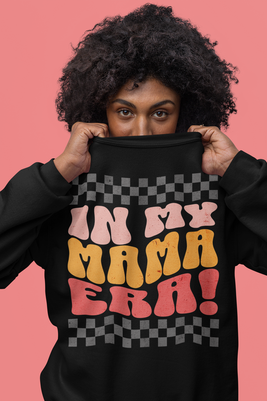 In My Mama Era Pink Yellow Grey Sweatshirt