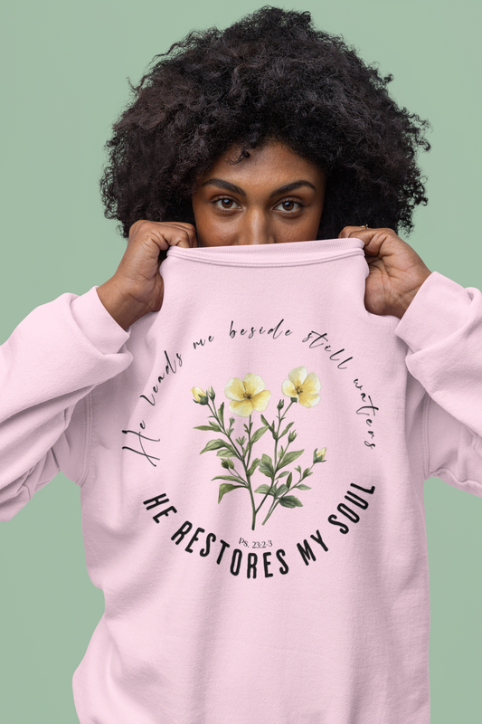 Ps. 23:2-3 Restores My Soul Sweatshirt