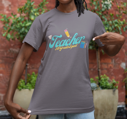 5th Grade Teacher Squad Blue Short Sleeve Tee