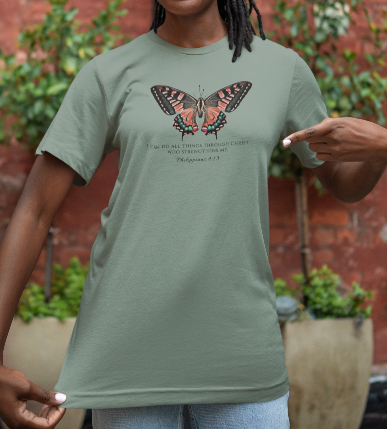 Red Butterfly Verse Phil. 4:13