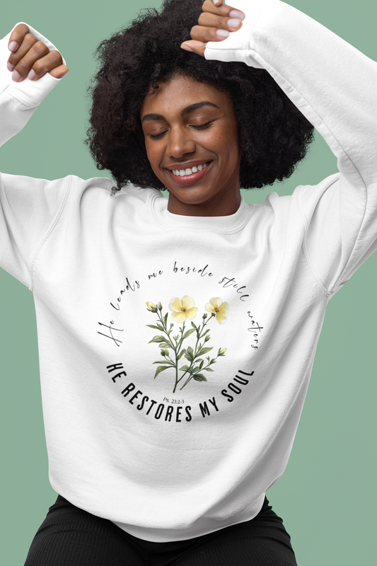 Ps. 23:2-3 Restores My Soul Sweatshirt