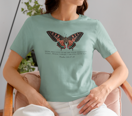 Red Butterfly Verse Psalm 139:17-18