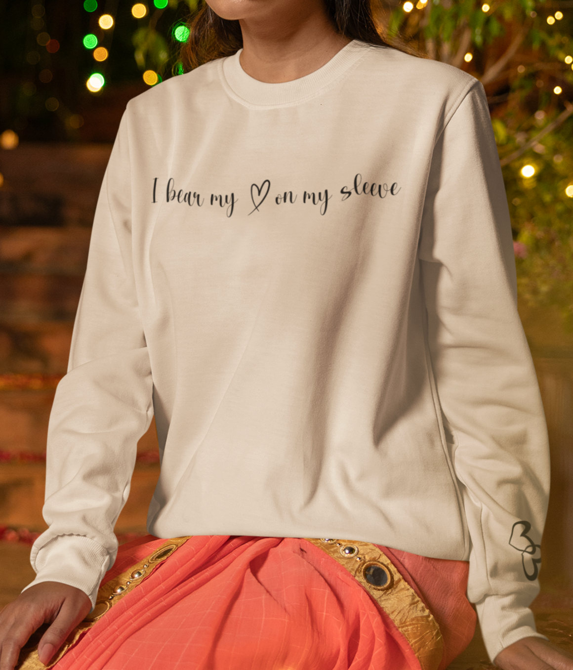 Custom I Bear My Heart on My Sleeve Print Style 2 Sweatshirt