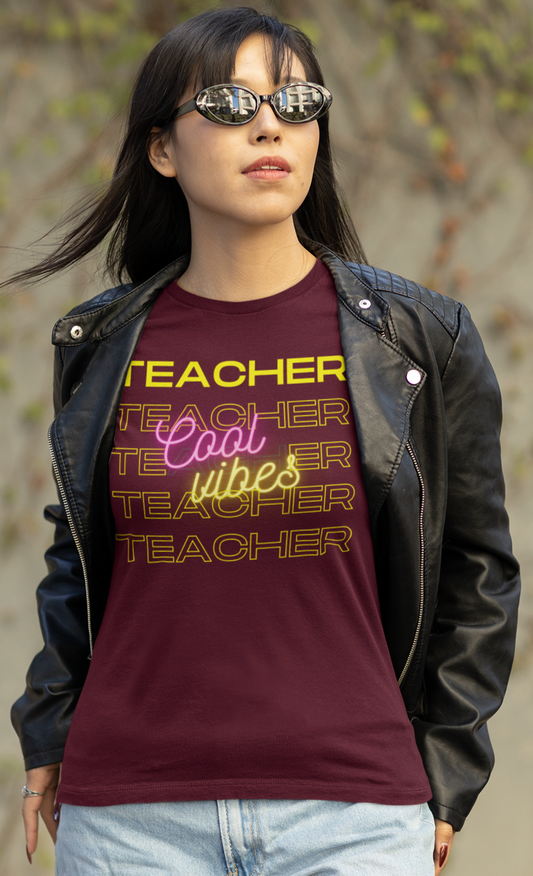 Teacher Cool Vibes Short Sleeve Tee